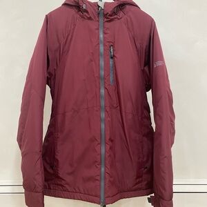Eastern Mountain Sports Jacket Mens Large Maroon Sherburne Ski Insulated Coat